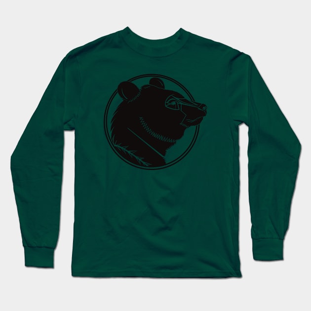 Bear Black Long Sleeve T-Shirt by Nature Pop Shop